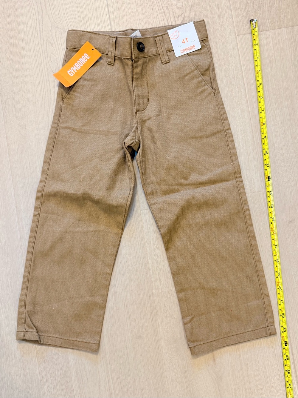 Brand New Gymboree Boys Khaki Brown Straight-Leg Chinos- size 4T